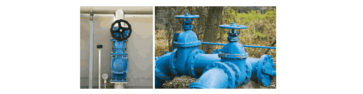 blue water pipes